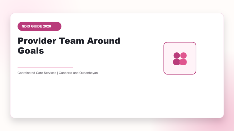 Provider Team Around Goals - NDIS guide by Coordinated Care Services