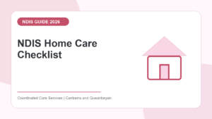 NDIS assistance with daily life including personal care and household routines