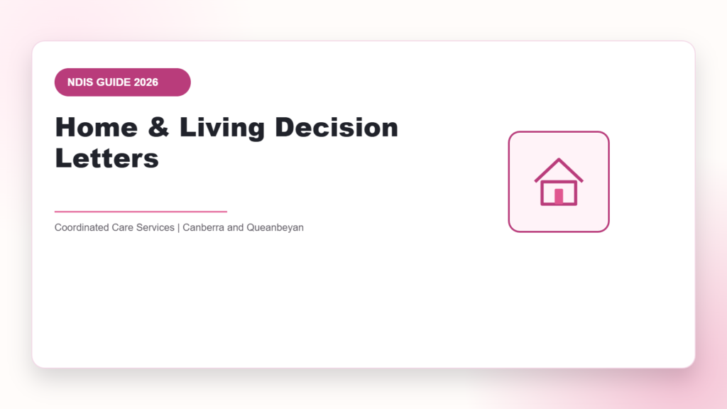 Home & Living Decision Letters - NDIS guide by Coordinated Care Services