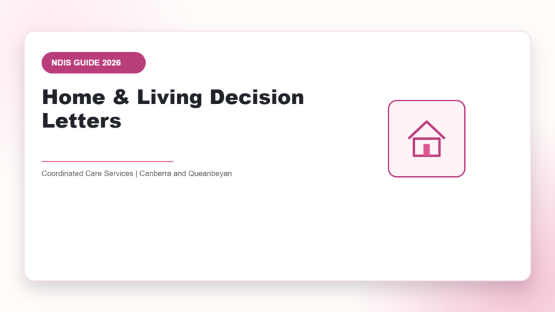 Home & Living Decision Letters - NDIS guide by Coordinated Care Services