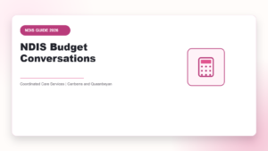 NDIS Budget Conversations - NDIS guide by Coordinated Care Services