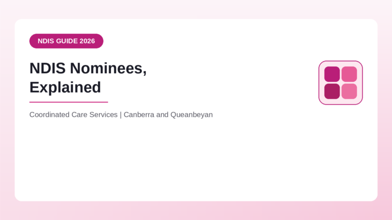 NDIS nominees and decision-making support explained - Coordinated Care Services