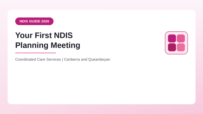 Preparing for your first NDIS planning meeting - Coordinated Care Services